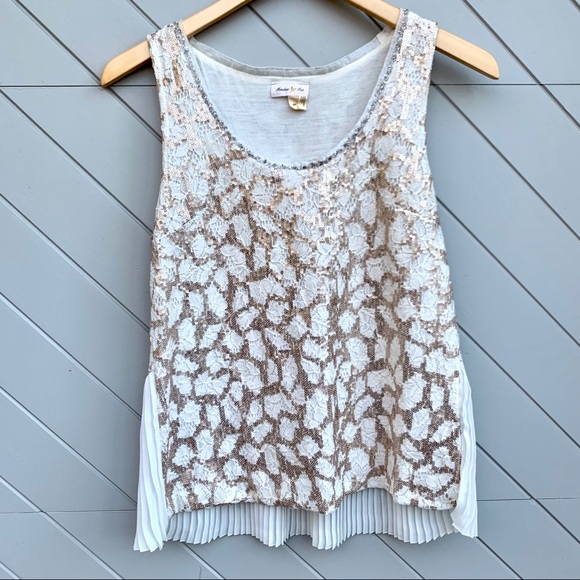 NWOT Anthropologie Glimmerlace Tank Top - Picture 1 of 5